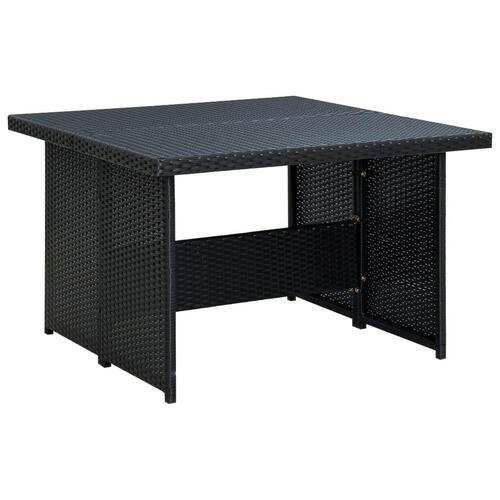 Loungesæt til haven 6 dele med hynder polyrattan sort