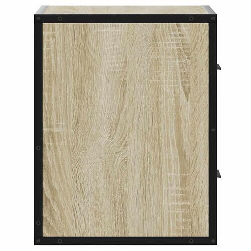 Væghængte sengeborde 2 stk. 40x31x39,5 cm sonoma-eg
