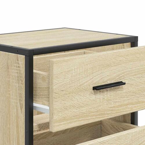 Væghængte sengeborde 2 stk. 40x31x39,5 cm sonoma-eg