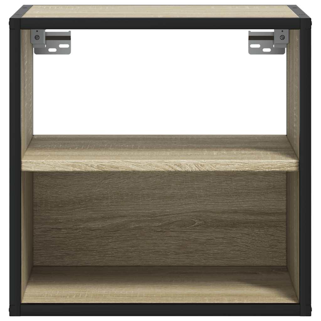 Væghængt sengebord 40x31x39,5 cm sonoma-eg