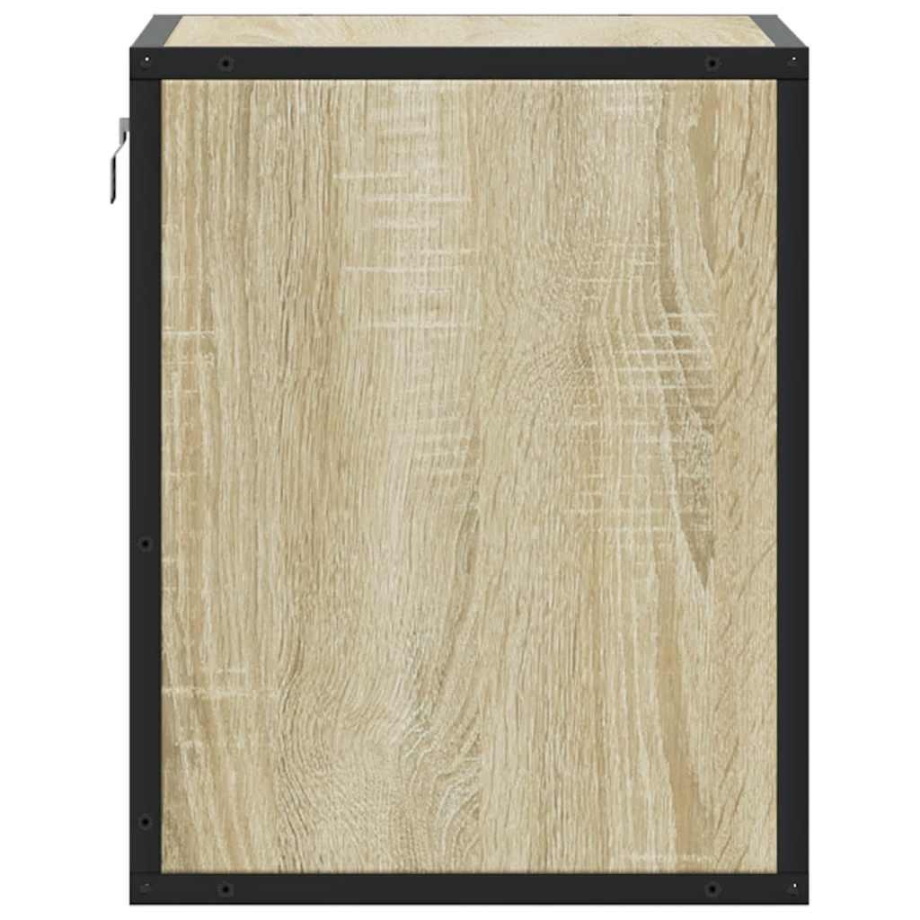 Væghængt sengebord 40x31x39,5 cm sonoma-eg