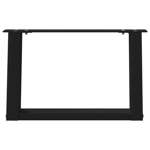 Sofabordben U-formet 2 stk. 40x(30-31) cm stål sort