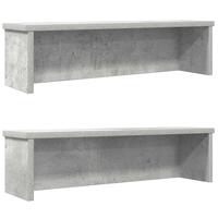 Køkkenreoler kan stables 2 stk. 60x15x16 cm betongrå