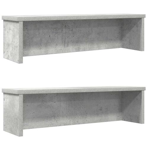 Køkkenreoler kan stables 2 stk. 60x15x16 cm betongrå