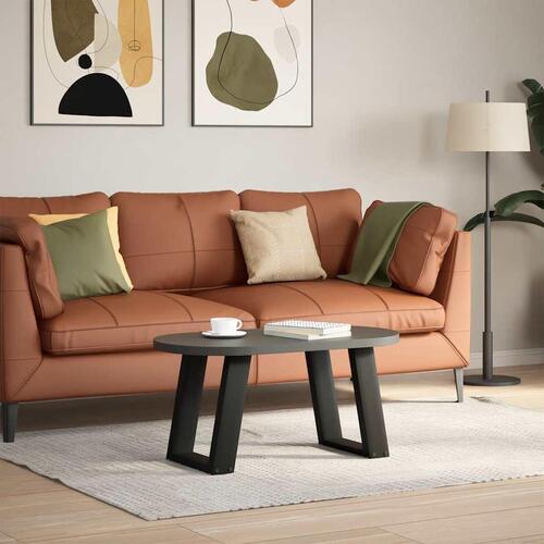 Sofabordben U-formet 2 stk. 28x(42-43) cm stål sort