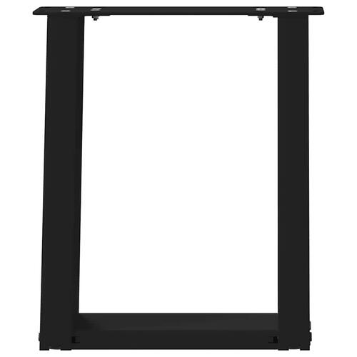 Sofabordben U-formet 2 stk. 28x(42-43) cm stål sort