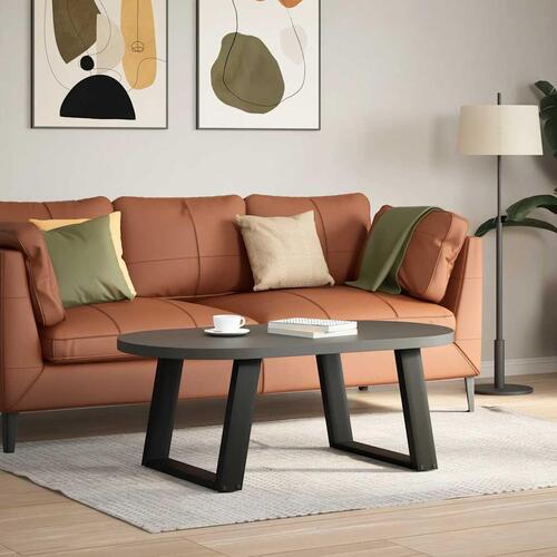 Sofabordben U-formet 2 stk. 60x(42-43) cm stål sort