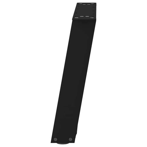 Sofabordben U-formet 2 stk. 60x(42-43) cm stål sort