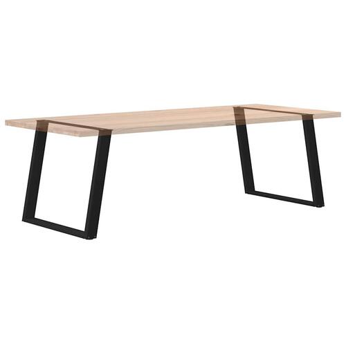 Spisebordsben U-formet 2 stk. 100x(72-73) cm stål sort