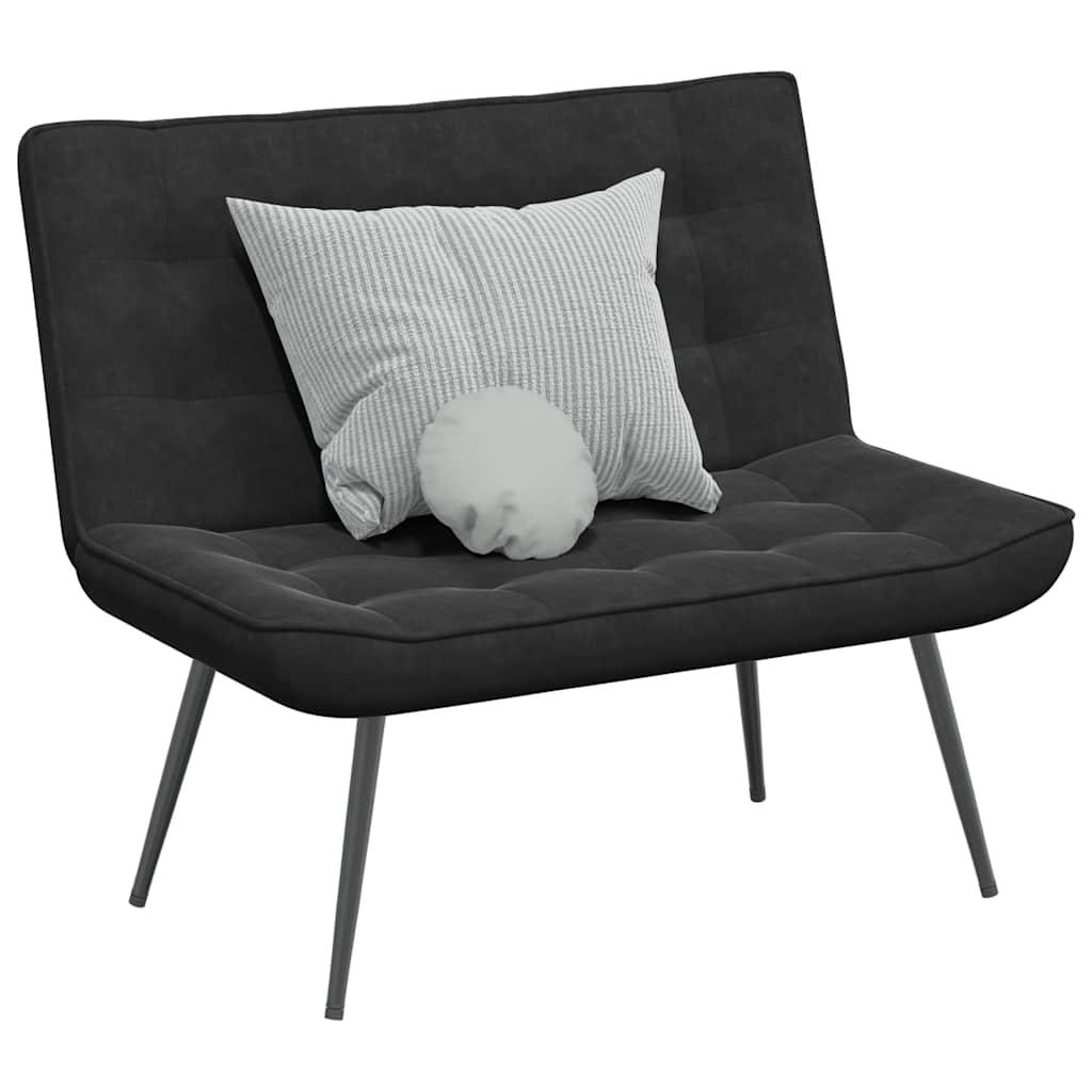 Bænk 110x74x84 cm velour sort