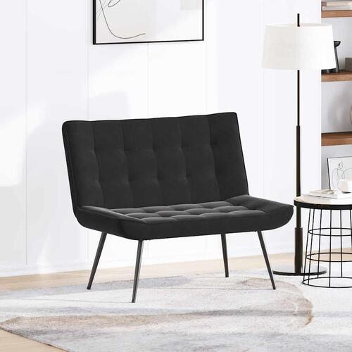 Bænk 110x74x84 cm velour sort