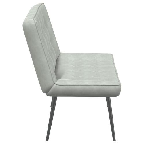 Bænk 110x74x84 cm velour lysegrå