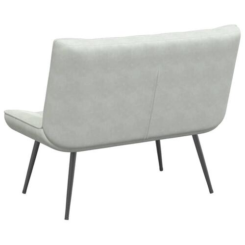 Bænk 110x74x84 cm velour lysegrå