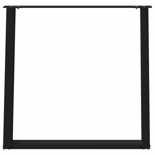 Spisebordsben U-formet 2 stk sort 80x(72-73) cm stål