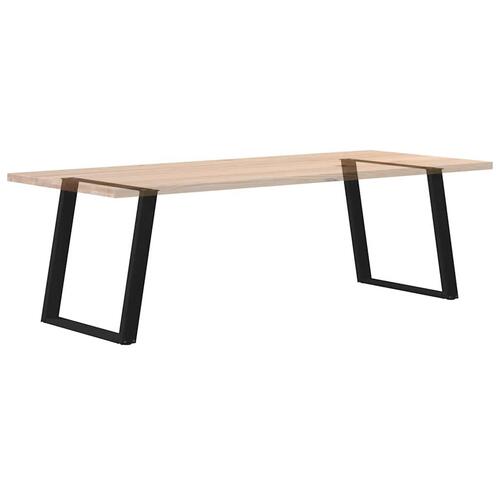 Spisebordsben U-formet 2 stk sort 80x(72-73) cm stål