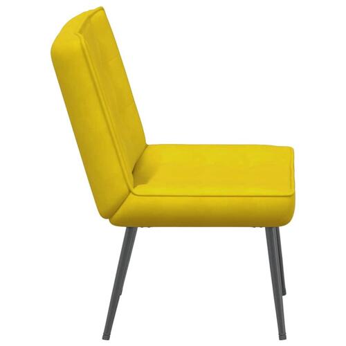 Lænestol 64x74x84 cm fløjl gul