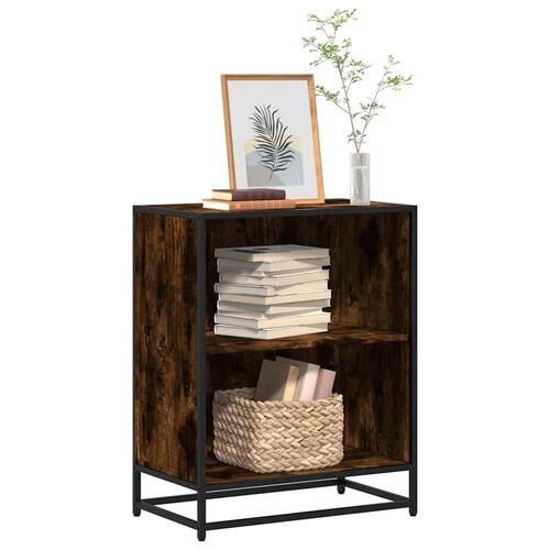 Bogreol 60x35x76 cm konstrueret træ røget egetræ