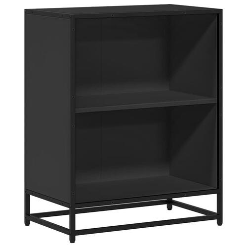 Bogreol 60x35x76 cm konstrueret træ sort