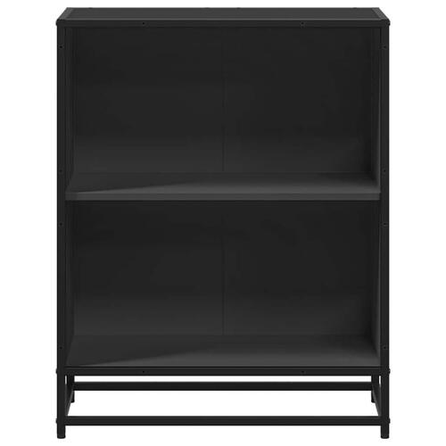 Bogreol 60x35x76 cm konstrueret træ sort