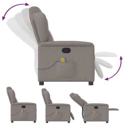 Massagestol stof gråbrun