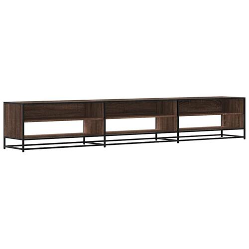 Tv-bord 270x40x46 cm konstrueret træ brun egetræsfarve