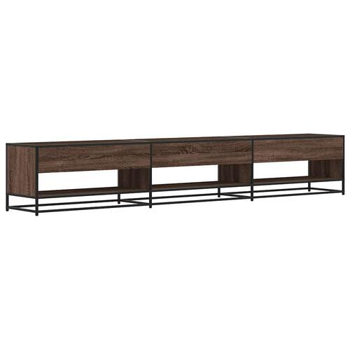 Tv-bord 270x40x46 cm konstrueret træ brun egetræsfarve