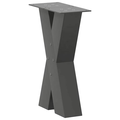 Sofabordben X-formet 2 stk 38x(42-43) cm stål antracitgrå