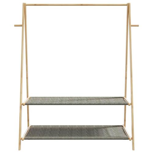 Tøjstativ med hylder 132x45,5x150,5 cm bambus