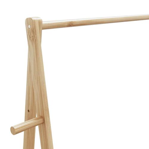 Tøjstativ med hylder 132x45,5x150,5 cm bambus
