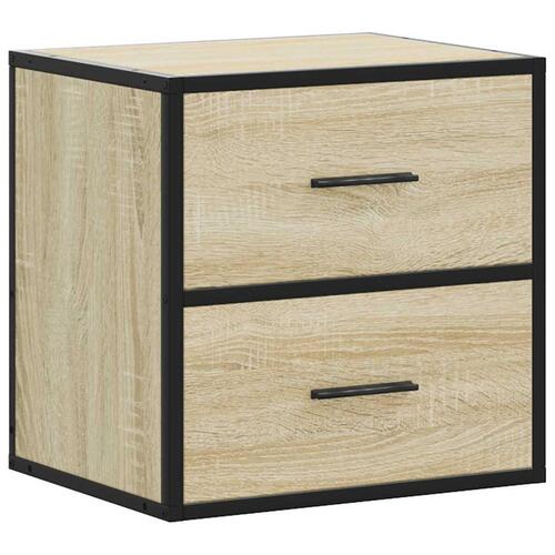 Væghængt sengebord 40x31x39,5 cm sonoma-eg