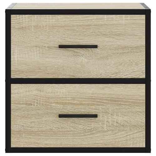 Væghængt sengebord 40x31x39,5 cm sonoma-eg