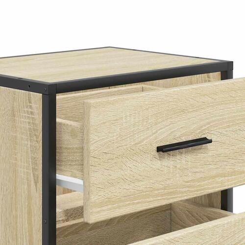 Væghængt sengebord 40x31x39,5 cm sonoma-eg