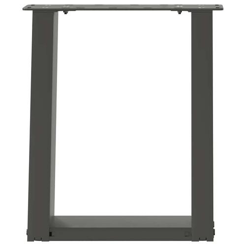 Sofabordben U-formet 2 stk. 38x(42-43) cm stål antracitgrå