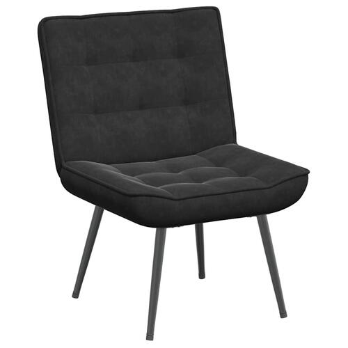 Lænestol 64x74x84 cm fløjl sort