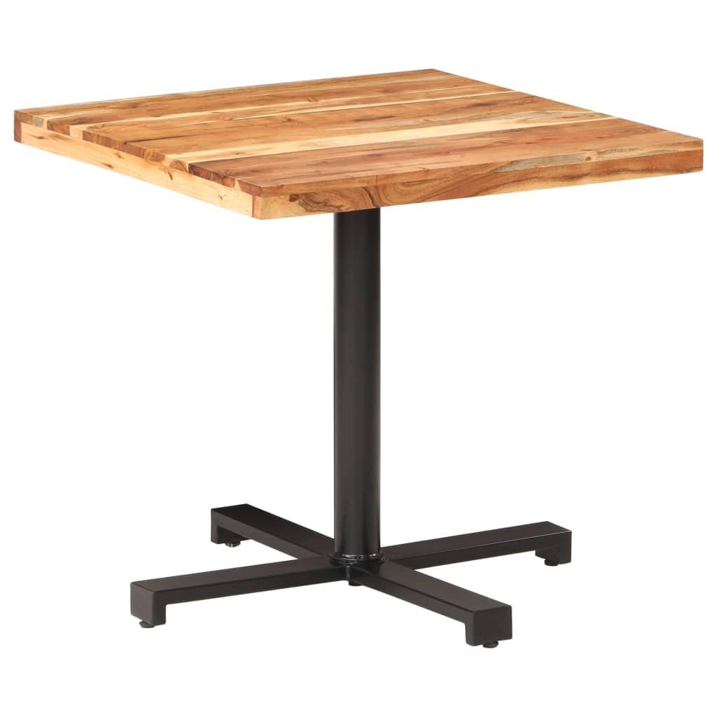 Bistrobord 80x80x75 cm firkantet massivt akacietræ
