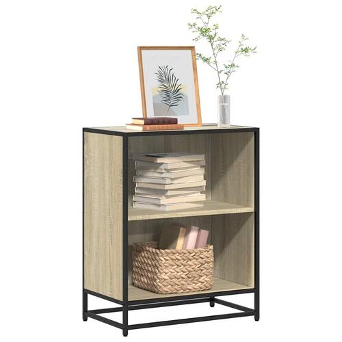 Bogreol 60x35x76 cm konstrueret træ sonoma-eg