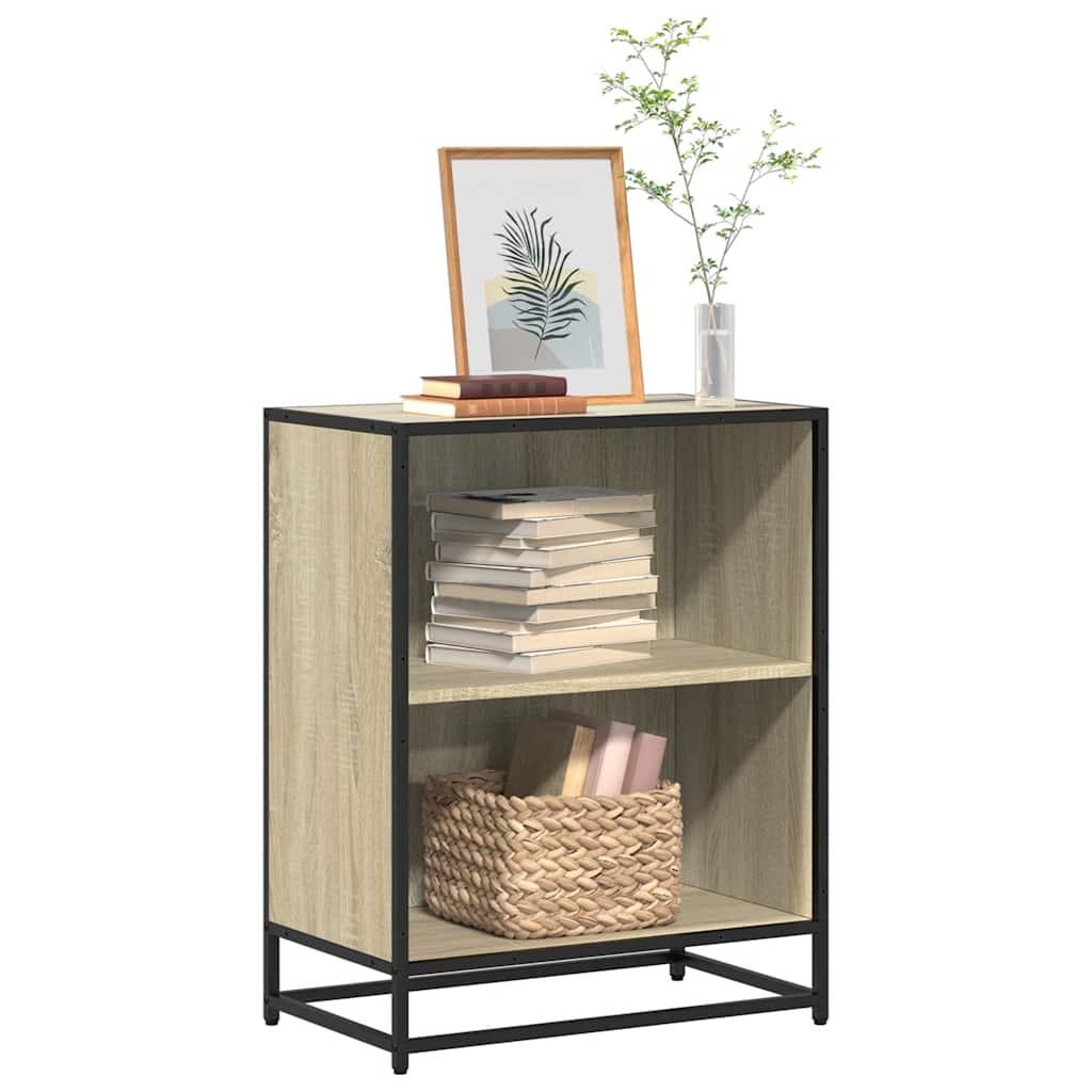 Bogreol 60x35x76 cm konstrueret træ sonoma-eg