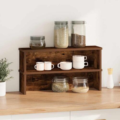 Køkkenreoler kan stables 2 stk. 60x15x16 cm røget egetræsfarve