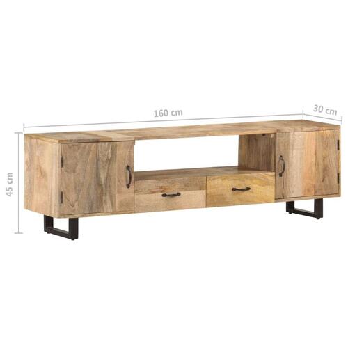 Tv-skab 160x30x45 cm massivt mangotræ
