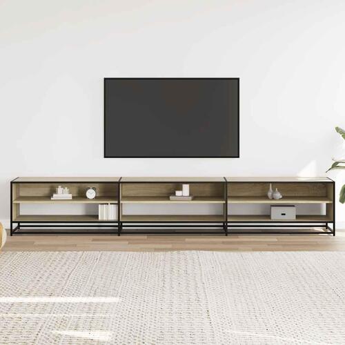Tv-bord 270x40x46 cm konstrueret træ sonoma-eg