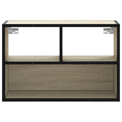 Tv-bord 60x31x39,5 cm konstrueret træ og metal sonoma-eg