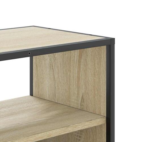 Tv-bord 60x31x39,5 cm konstrueret træ og metal sonoma-eg