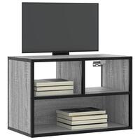 Tv-bord 60x31x39,5 cm konstrueret træ og metal grå sonoma-eg