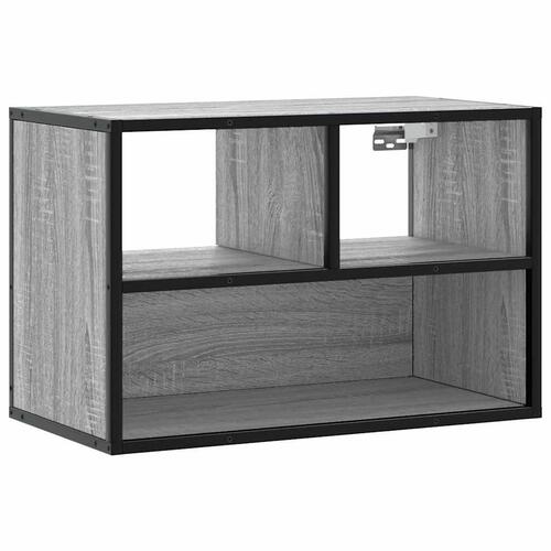 Tv-bord 60x31x39,5 cm konstrueret træ og metal grå sonoma-eg