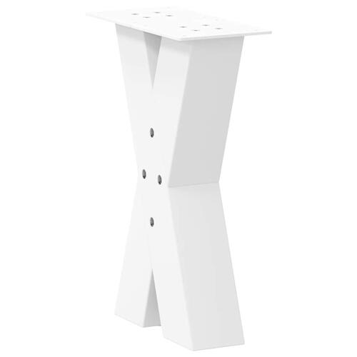 Sofabordben X-formet 2 stk 38x(42-43) cm stål hvid