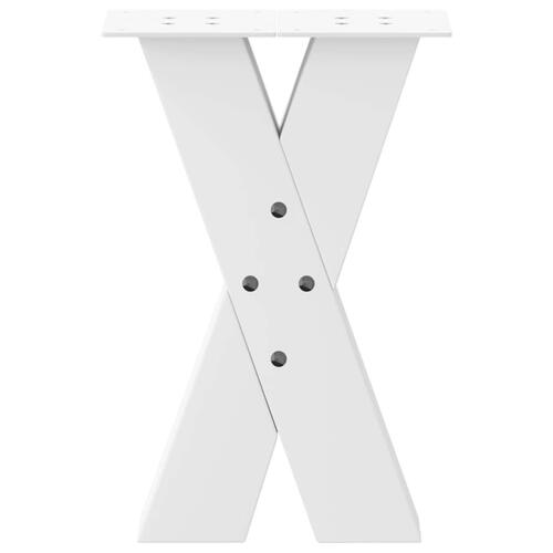 Sofabordben X-formet 2 stk 38x(42-43) cm stål hvid