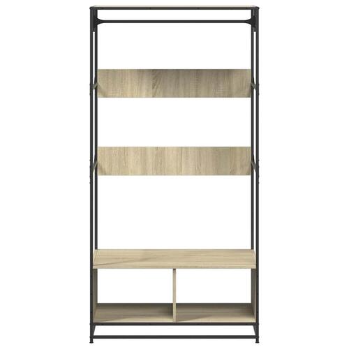 Klædeskab 90x50x180 cm konstrueret træ sonoma-eg