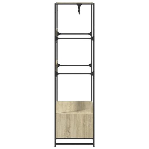 Klædeskab 90x50x180 cm konstrueret træ sonoma-eg