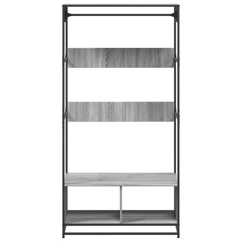 Klædeskab 90x50x180 cm konstrueret træ grå sonoma-eg
