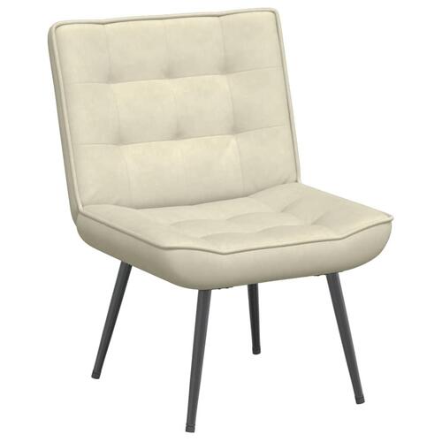 Lænestol 64x74x84 cm fløjl cremefarvet